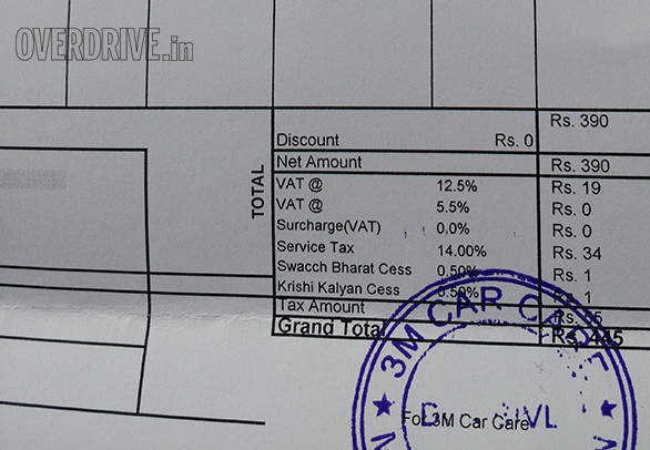 Service tax - bill