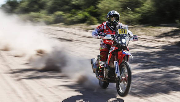Paulo Gonçalves of Team Honda Racing, finished second in the stage and is second in the overall standings by 2m54s