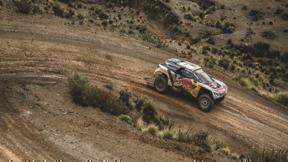 Stephane Peterhansel took the overall lead in the car category after finishing 3rd in Stage 5