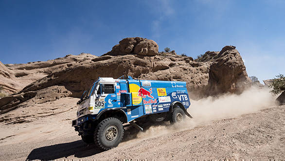 Eduard Nikolaev (RUS) of Team KAMAZ-Master races during stage 10 of Rally Dakar 2017 from Chilecito to San Juan, Argentina on January 12, 2017 // Marcelo Maragni/Red Bull Content Pool // P-20170112-00484 // Usage for editorial use only // Please go to www.redbullcontentpool.com for further information. //