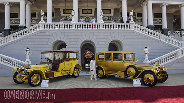 11- The Nizam's 1912 Rolls-Royce Throne Limousine and the 1919 gold plated Daimler of Sir Seth Hukumchand Family were displayed in the Exhibition Class