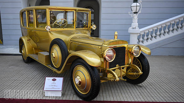 12- The stunning gold plated 1919 Daimler was restored for this event