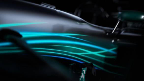 Engine cover of the new Mercedes W08