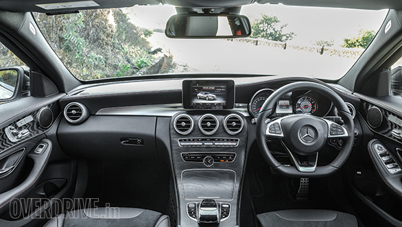 Classy C-Class cabin is a wonderful place to be in. The C 43 gets some differentiators like the red stitching and red seat belts