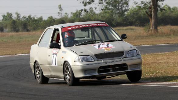 RAD Racing's Narendran won both races in the Saloon category