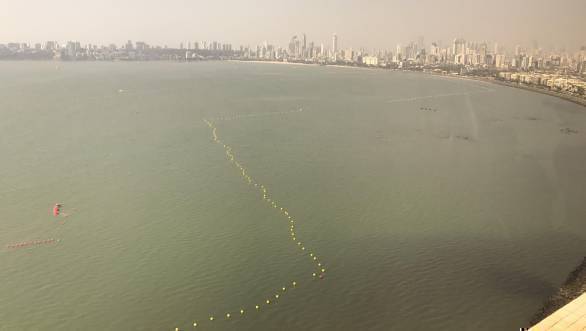 The course for the Nexa P1 Powerboat Race in Mumbai