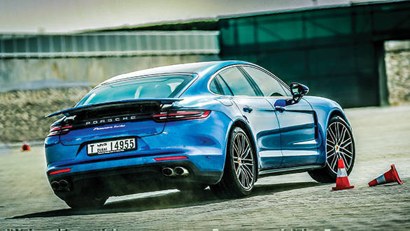 A short slalom course highlighted the Panamera's incredible agility