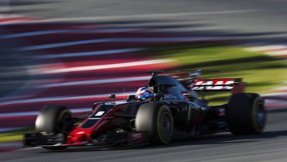 Romain Grosjean tests Haas F1's 2017 machine at Barcelona