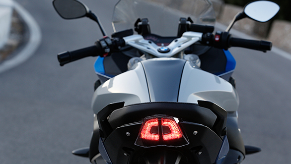 The LED tail lamp is encased in a clear cover.  