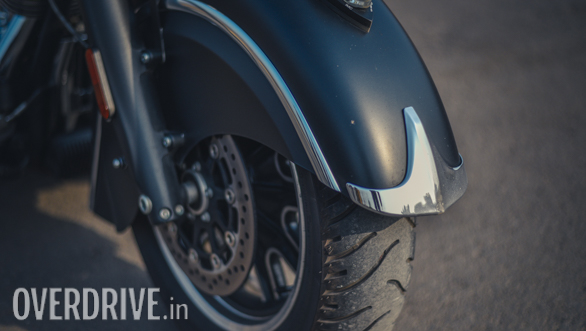 2017 Indian Chieftain Dark Horse Front Tyre detail