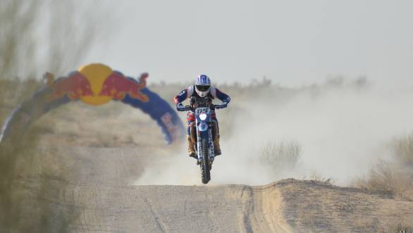 Abdul Wahid Tanveer's third-place finish in the Moto class of the 2017 India Baja has won him the Dakar Challenge prize