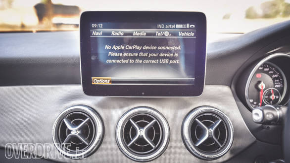 The infotainment supports Apple CarPlay and Android Auto