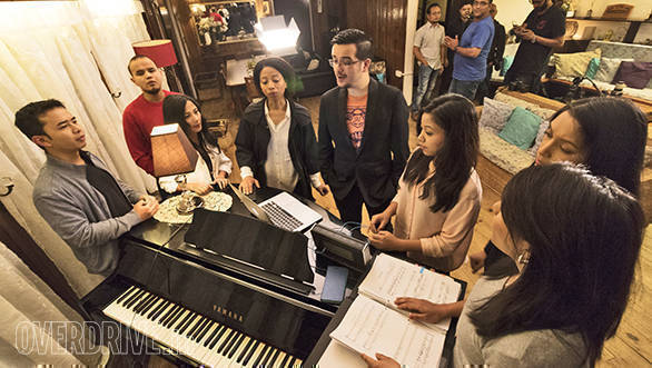 The Shilllong Chamber Choir practice at this very spot in their sprawling residence at Whispering Pines in Shillong, Meghalaya
