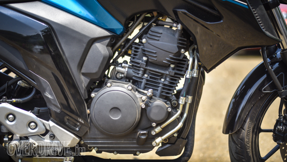 Simple 249cc air-cooled engine uses a 2-valve and a 5-speed gearbox