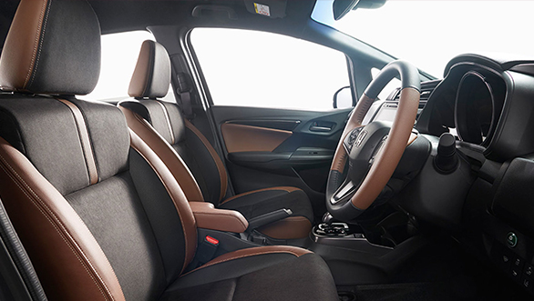 The international-spec Honda Jazz facelift gets dual-tone interiors.