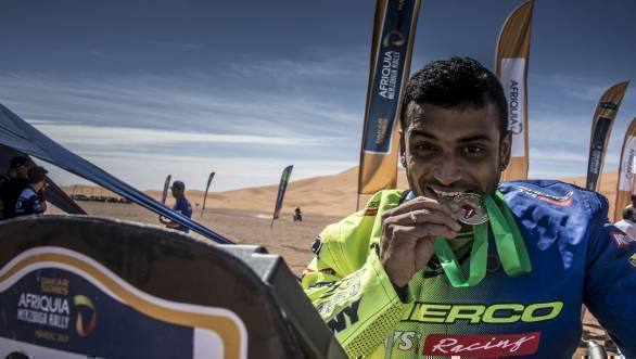 Aravind KP finished the 2017 Merzouga Rally in 21st position