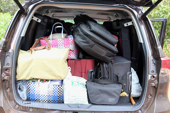 The Fortuner packed in a lot of stuff including food baskets and Rammy's precious guitar!