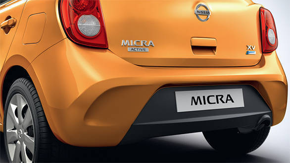 The rear bumper design of the 2017 Nissan Micra Active has been updated