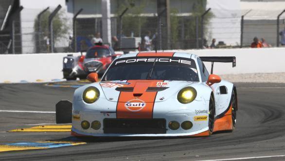 The Gulf Racing UK Porsche 911 RSR finished 10th in the GTE Am category