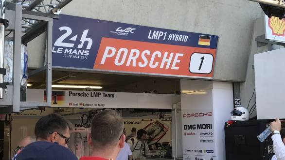 The garage that houses the No.1 Porsche of Neel Jani, Andre Lotterer & Nick Tandy. Home for the next while for the mechanics who need to be as efficient as the drivers and the hybrid LMP1 machines