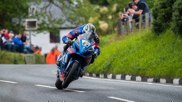 Michael Dunlop (Bennett's Suzuki) at Barregarrow during the Senior TT at TT2017. (PICTURE BY TONY GOLDSMITH)