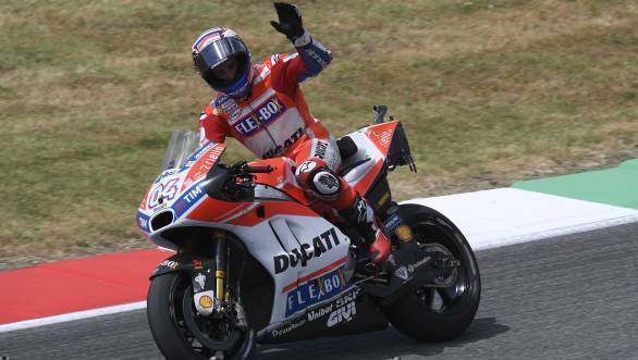 The win was Ducati's first at the track since Casey Stoner's victory at Mugello in 2009