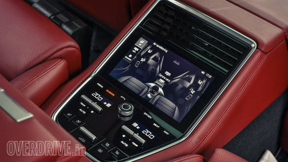 The rear passengers also get a touchscreen panel to control media and air con settings