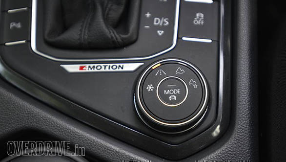 The Volkswagen Tiguan gets four driving modes  Snow, Normal, Off Road and Personal