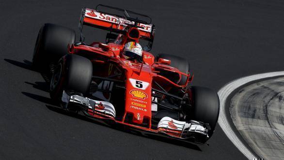 Ferrari's Sebastian Vettel took first place at the 2017 Hungarian GP