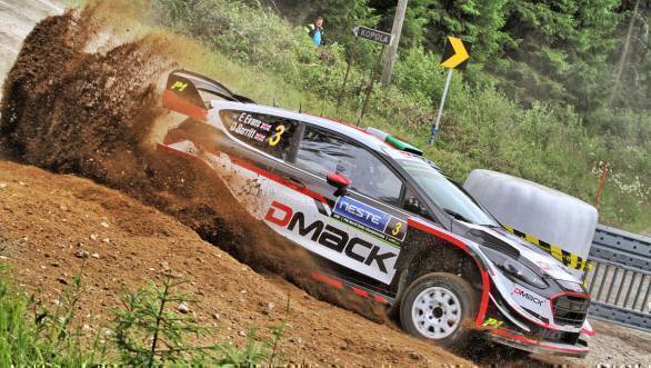 Elfynn Evans took second place in the his DMack Fiesta