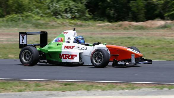 Anindith Reddy, winner of MRF FF1600 race at Round 3 of the championship