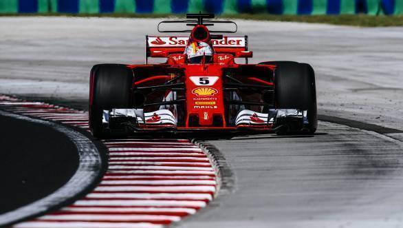 Championship leader Sebastian Vettel took pole position at the 2017 Hungarian Grand Prix