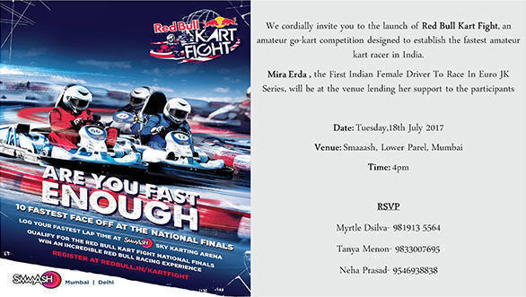 Media Invite - Red Bull Kart Fight Launch