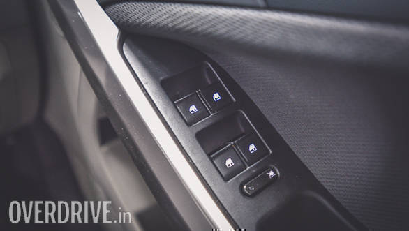 The power window switches are borrowed from other Tata cars and the driver side only has an auto-down function