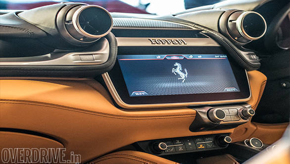 2017 Ferrari GTC4Lusso: The large touchscreen infotainment system is compatible with CarPlay and AndroidAuto