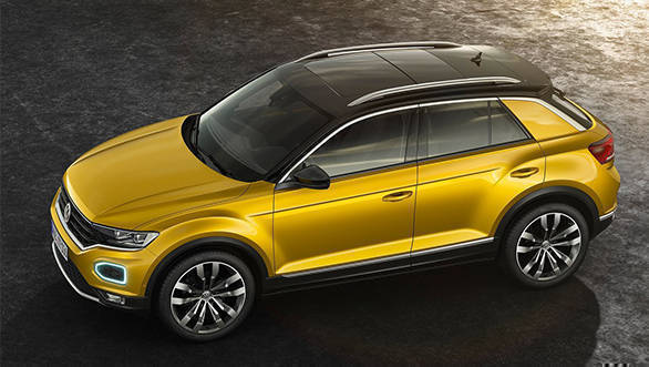 The strong shoulder line complimented by the flared wheel arches give the T-Roc an imposing stance