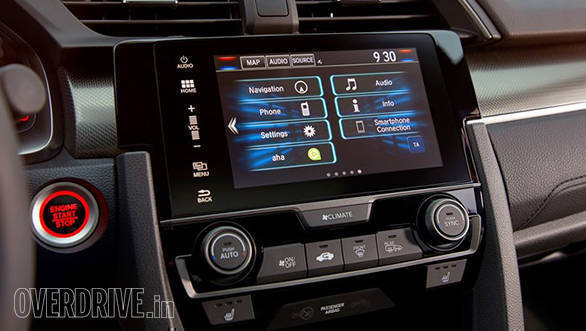 The new Honda Civic infotainement system