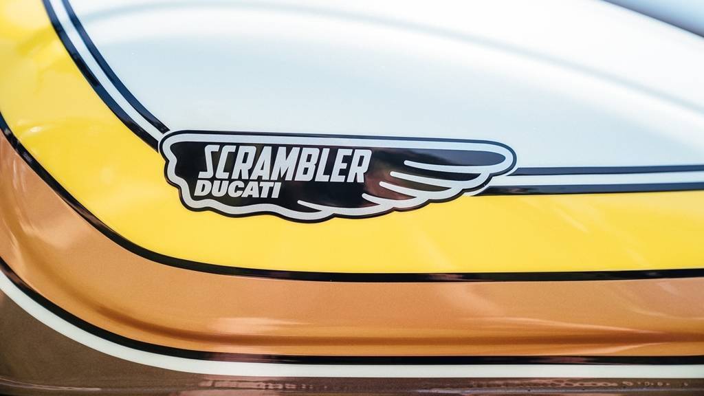 Ducati Scrambler Mach 2.0 badge detail