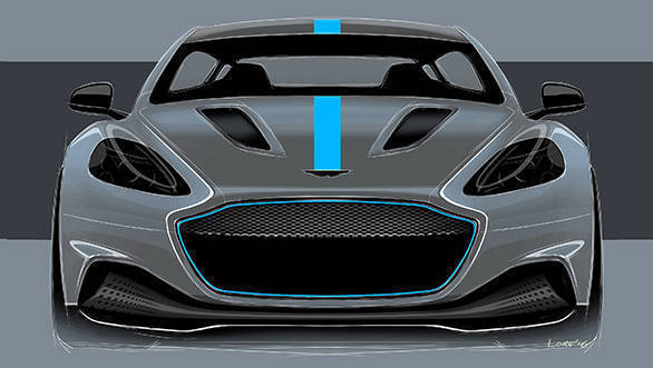 Aston Martin RapidE Front Sketch