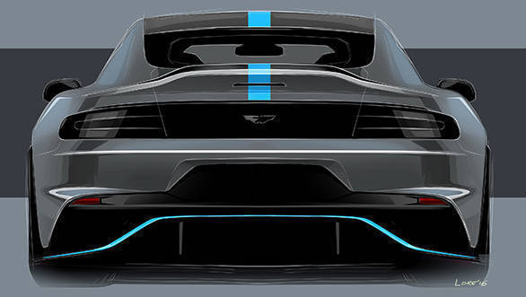 Aston Martin RapidE Rear Sketch