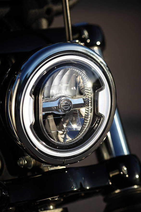 2018 Harley-Davidson Street Bob LED headlight detail