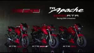 Tvs Apache Rtr 160 And Rtr 180 Get Matte Red Colour Option Overdrive