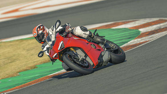 2018 Ducati Panigale V4 cornering action