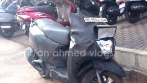 TVS Graphite concept-based scooter spied testing again