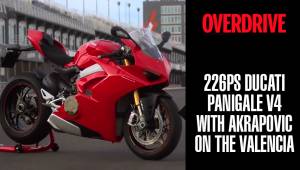 226PS Ducati Panigale V4 with Akrapovic on the Valencia MotoGP circuit