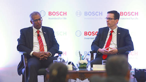 Soumitra Bhattacharya, managing director, Bosch Limited and president, Bosch India Group and Jan Oliver Rohrl, chief technical officer and director, Bosch Ltd.