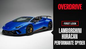 Lamborghini Huracan Performante Spyder showcase at the 2018 Geneva Motor Show