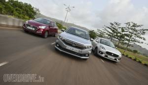 Comparison test: Honda Amaze vs Maruti Suzuki DZire vs Hyundai Xcent