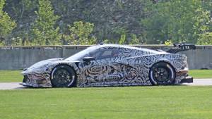 Mid-engine Corvette C8.R Race Car spied, might be powered by twin-turbo V8