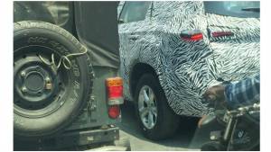 Tata Harrier based seven seater H7X spied on test